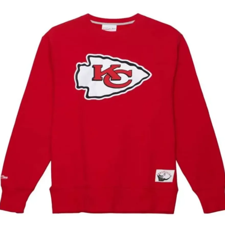 Mitchell & Ness Hoodies & Sweatshirts-Playoff Win 2.0 Crew Kansas City Chiefs