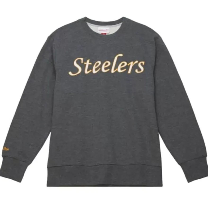 Mitchell & Ness Hoodies & Sweatshirts-Playoff Win 2.0 Crew Pittsburgh Steelers