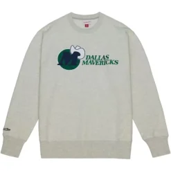 Mitchell & Ness Hoodies & Sweatshirts-Playoff Win 2.0 Crew Vintage Dallas Mavericks