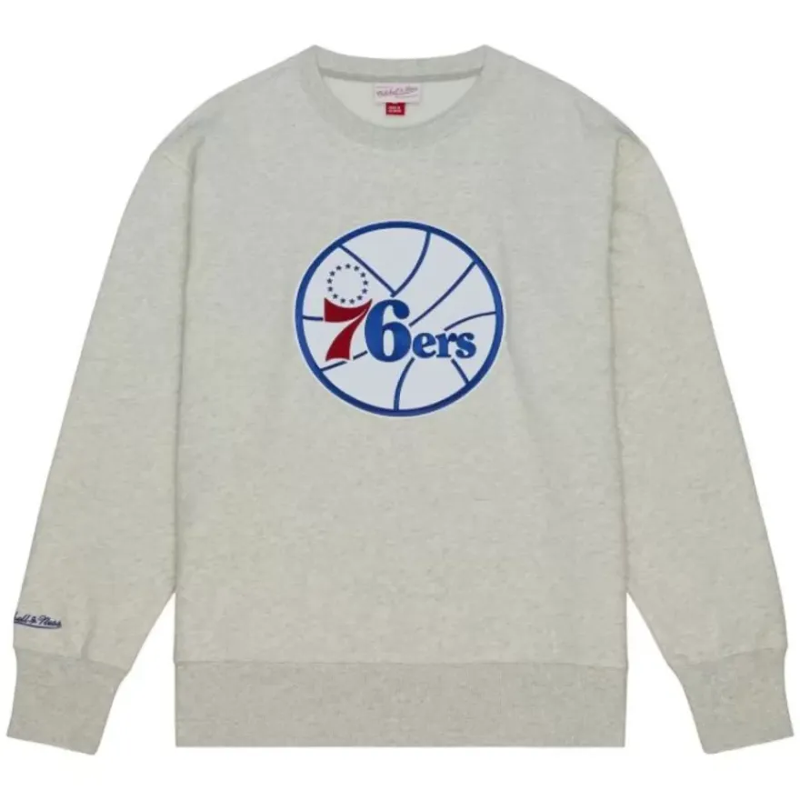 Mitchell & Ness Hoodies & Sweatshirts-Playoff Win 2.0 Crew Vintage Philadelphia 76Ers