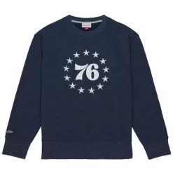 Mitchell & Ness Hoodies & Sweatshirts-Playoff Win 2.0 Crew Vintage Philadelphia 76Ers