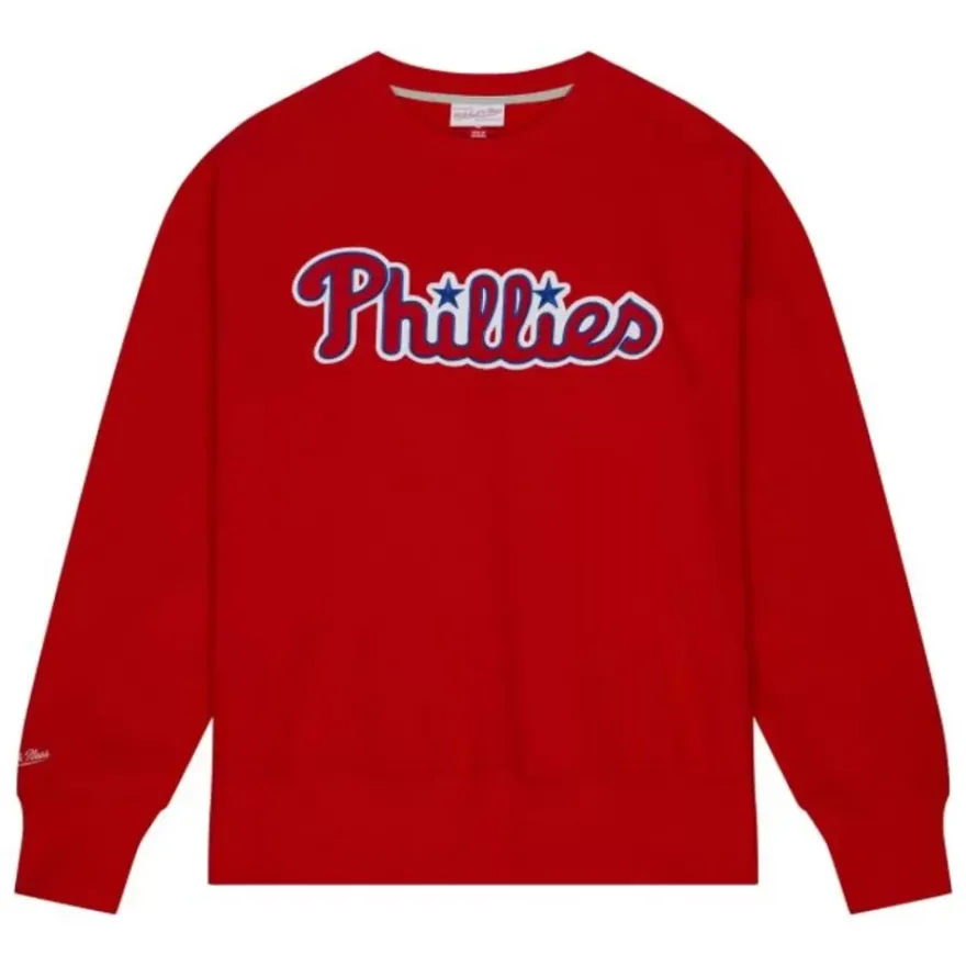 Mitchell & Ness Hoodies & Sweatshirts-Playoff Win 2.0 Crew Vintage Philadelphia Phillies