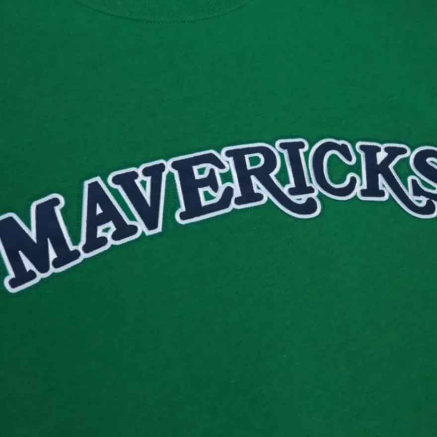 Mitchell & Ness Hoodies & Sweatshirts-Playoff Win 2.0 Crew Vintage Dallas Mavericks