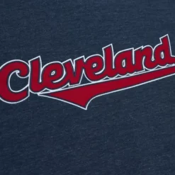 Mitchell & Ness Hoodies & Sweatshirts-Playoff Win 2.0 Crew Vintage Cleveland Guardians