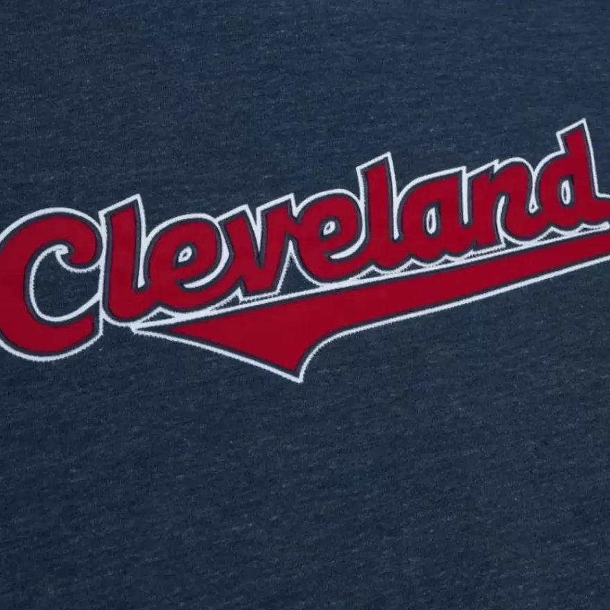 Mitchell & Ness Hoodies & Sweatshirts-Playoff Win 2.0 Crew Vintage Cleveland Guardians