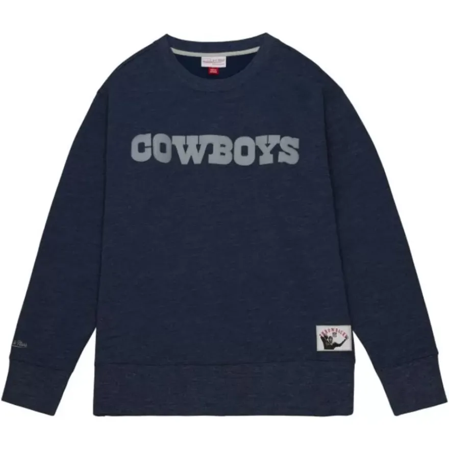 Mitchell & Ness Hoodies & Sweatshirts-Playoff Win 2.0 Crew Vintage Dallas Cowboys