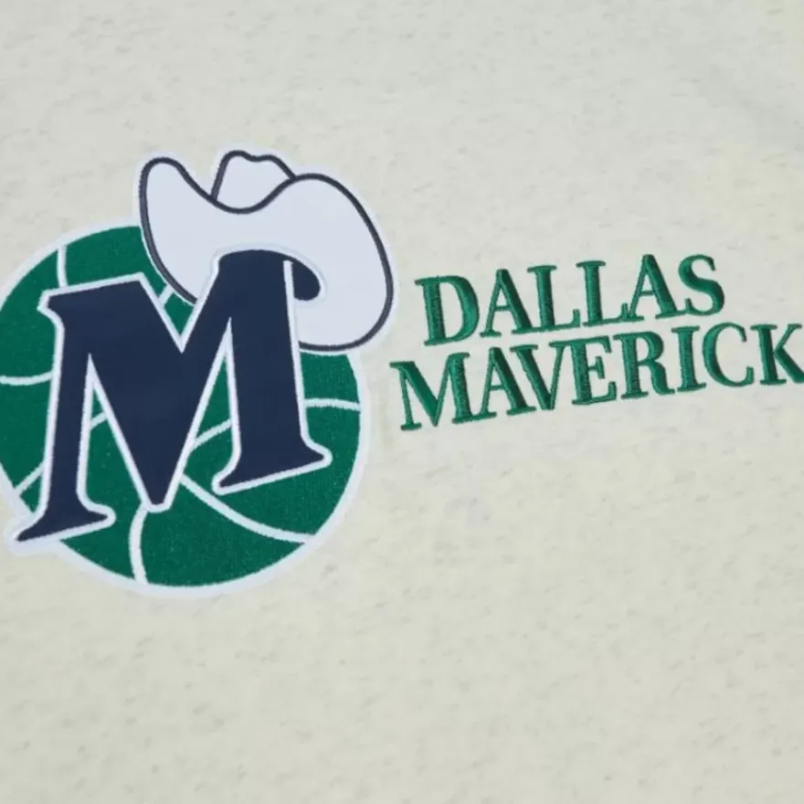 Mitchell & Ness Hoodies & Sweatshirts-Playoff Win 2.0 Crew Vintage Dallas Mavericks