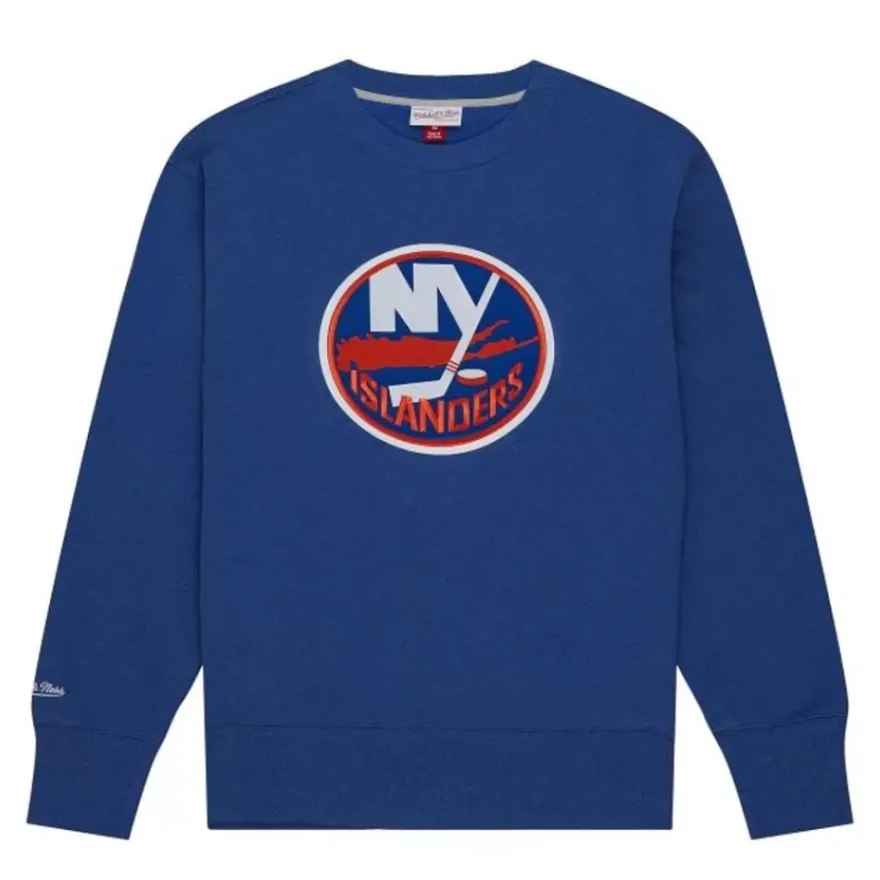 Mitchell & Ness Hoodies & Sweatshirts-Playoff Win 2.0 Crew Vintage New York Islanders