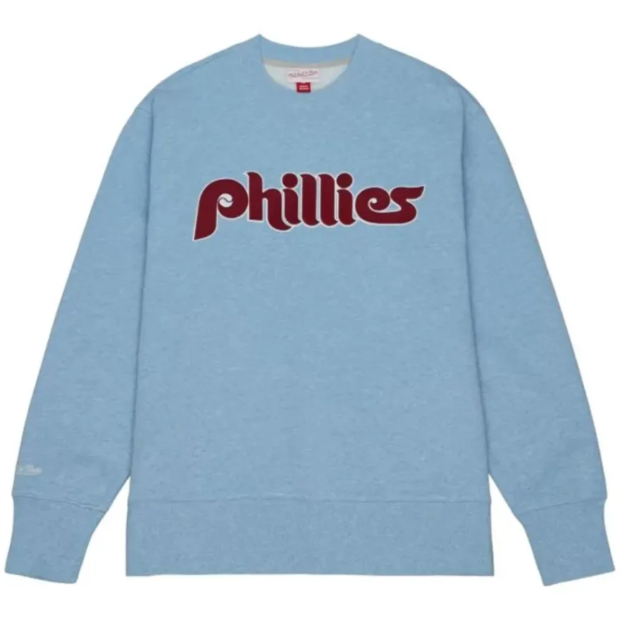 Mitchell & Ness Hoodies & Sweatshirts-Playoff Win 2.0 Crew Vintage Philadelphia Phillies
