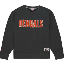 Mitchell & Ness Hoodies & Sweatshirts-Playoff Win 2.0 Crew Vintage Cincinnati Bengals