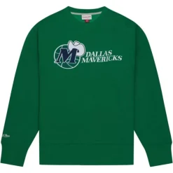 Mitchell & Ness Hoodies & Sweatshirts-Playoff Win 2.0 Crew Vintage Dallas Mavericks
