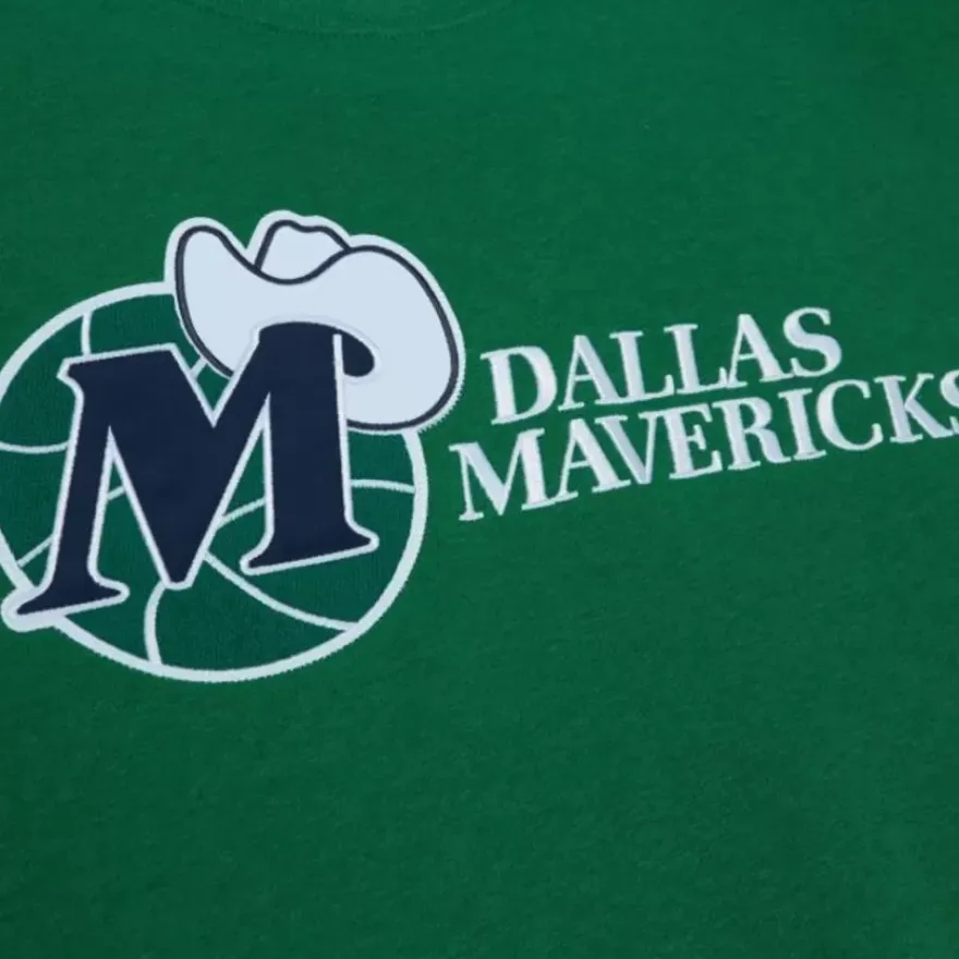 Mitchell & Ness Hoodies & Sweatshirts-Playoff Win 2.0 Crew Vintage Dallas Mavericks