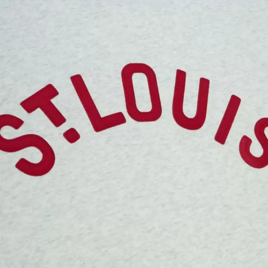 Mitchell & Ness Hoodies & Sweatshirts-Playoff Win 2.0 Crew Vintage St. Louis Cardinals