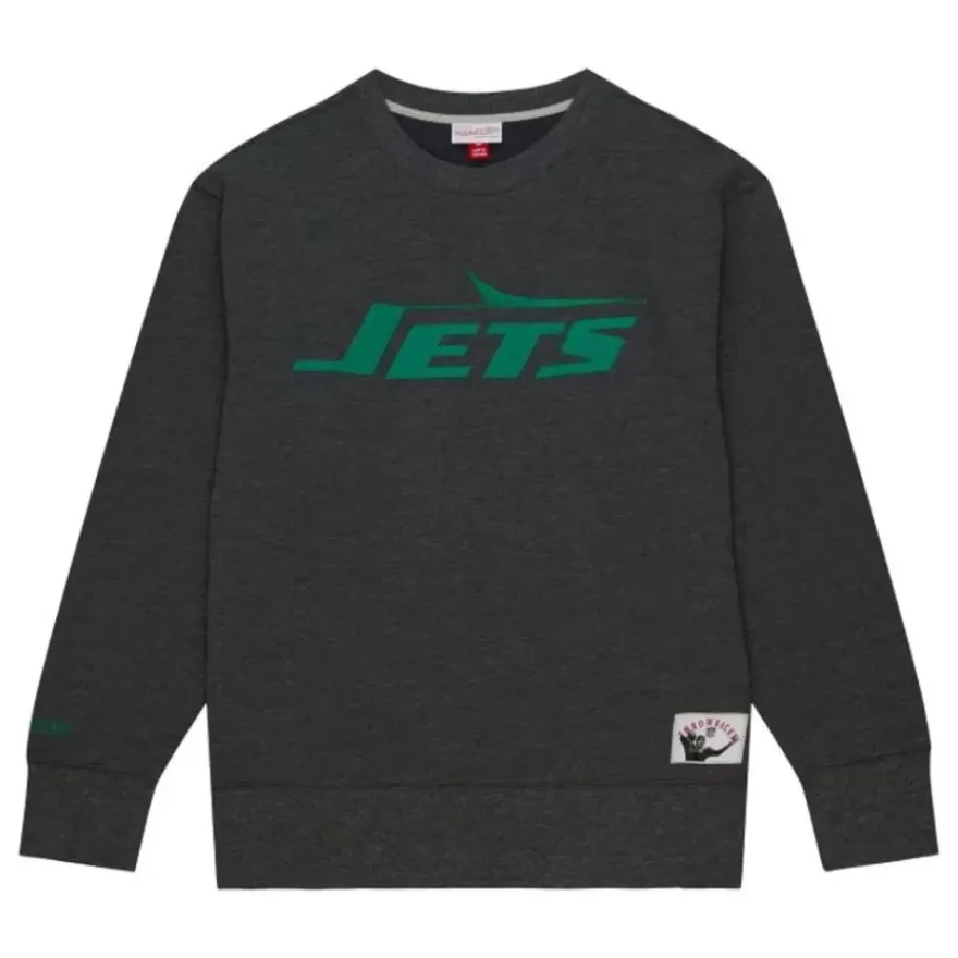 Mitchell & Ness Hoodies & Sweatshirts-Playoff Win 2.0 Crew Vintage New York Jets