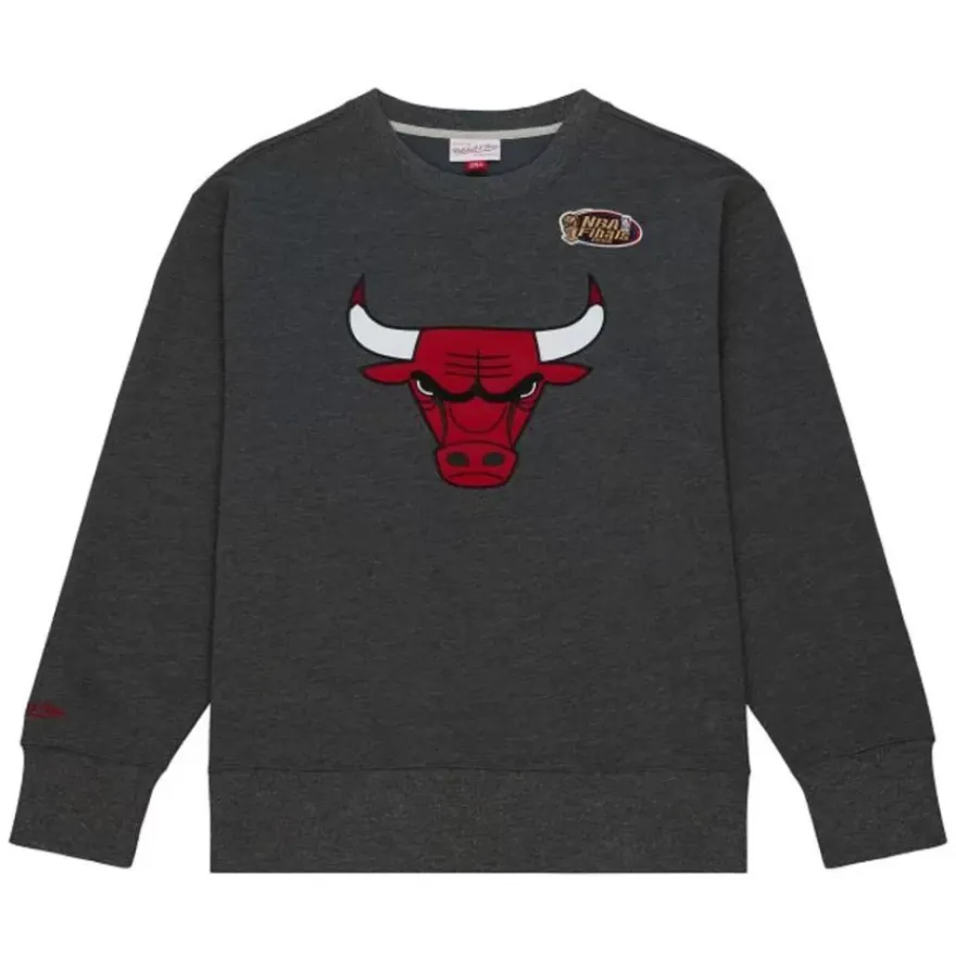 Mitchell & Ness Hoodies & Sweatshirts-Playoff Win 2.0 Crew Vintage Chicago Bulls