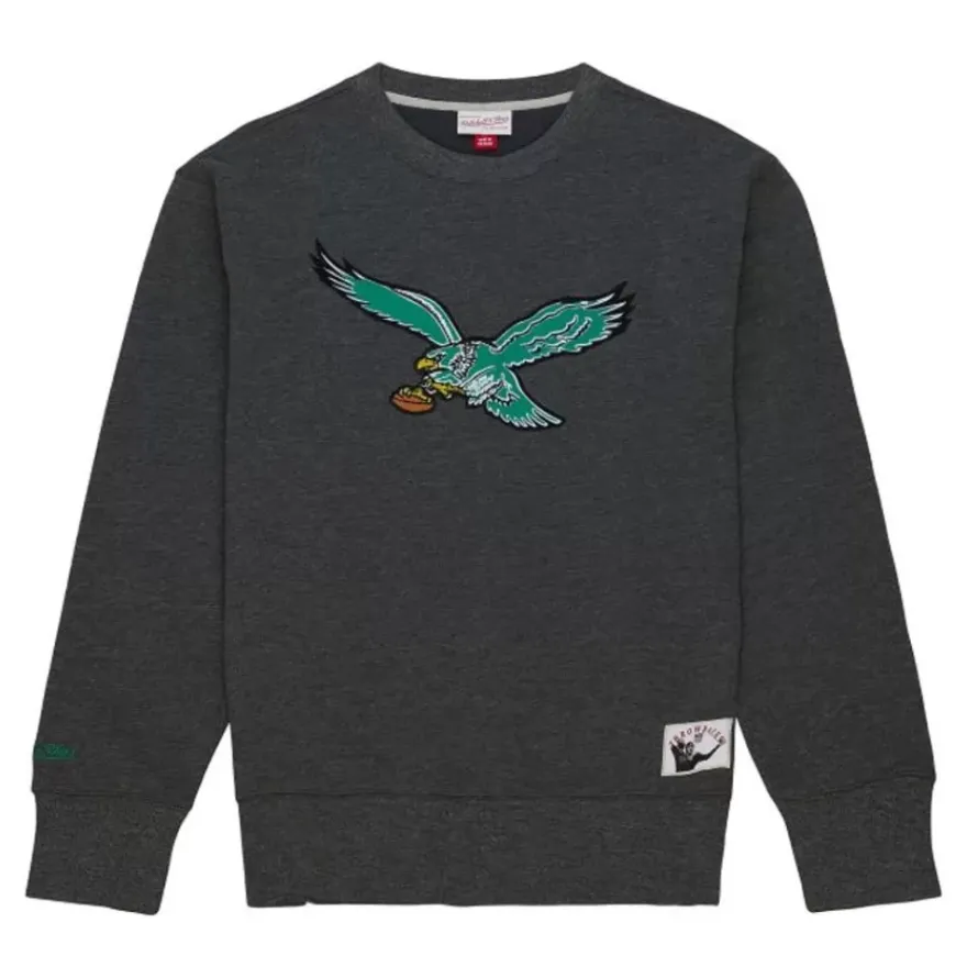 Mitchell & Ness Hoodies & Sweatshirts-Playoff Win 2.0 Crew Vintage Philadelphia Eagles