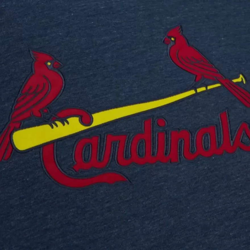 Mitchell & Ness Hoodies & Sweatshirts-Playoff Win 2.0 Crew Vintage St. Louis Cardinals