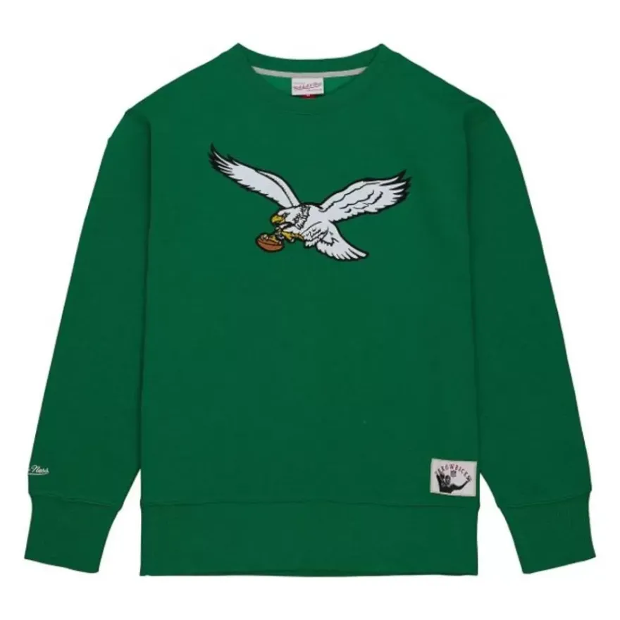 Mitchell & Ness Hoodies & Sweatshirts-Playoff Win 2.0 Crew Vintage Philadelphia Eagles