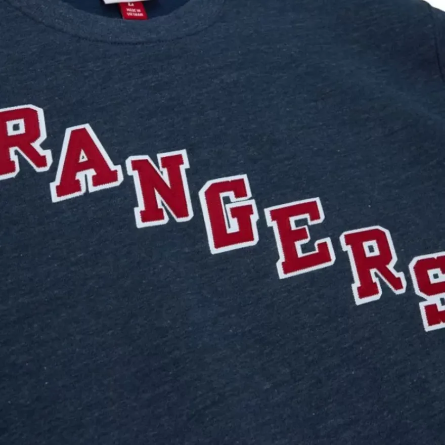 Mitchell & Ness Hoodies & Sweatshirts-Playoff Win 2.0 Crew Vintage New York Rangers