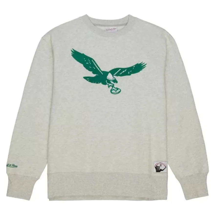 Mitchell & Ness Hoodies & Sweatshirts-Playoff Win 2.0 Crew Vintage Philadelphia Eagles