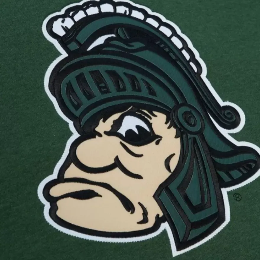 Mitchell & Ness Hoodies & Sweatshirts-Playoff Win 2.0 Crew Vintage Michigan State University