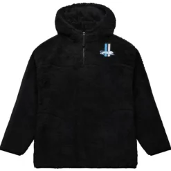 Mitchell & Ness Hoodies & Sweatshirts-Polar Fleece 1/4 Zip Pullover Hoodie Detroit Lions