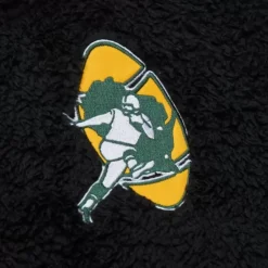 Mitchell & Ness Hoodies & Sweatshirts-Polar Fleece 1/4 Zip Pullover Hoodie Green Bay Packers