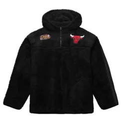 Mitchell & Ness Hoodies & Sweatshirts-Polar Fleece 1/4 Zip Pullover Hoodie Chicago Bulls