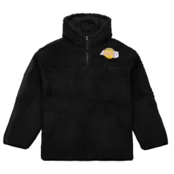 Mitchell & Ness Hoodies & Sweatshirts-Polar Fleece 1/4 Zip Pullover Hoodie Los Angeles Lakers