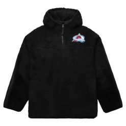 Mitchell & Ness Hoodies & Sweatshirts-Polar Fleece 1/4 Zip Pullover Hoodie Current Logo Colorado Avalanche