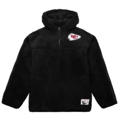 Mitchell & Ness Hoodies & Sweatshirts-Polar Fleece 1/4 Zip Pullover Hoodie Kansas City Chiefs