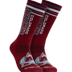Mitchell & Ness Accessories-Power Play Crew Socks Colorado Avalanche