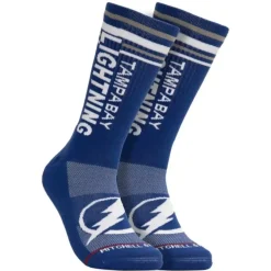 Mitchell & Ness Accessories-Power Play Crew Socks Tampa Bay Lightning