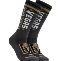 Mitchell & Ness Accessories-Power Play Crew Socks Vegas Golden Knights