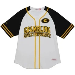Mitchell & Ness T-Shirts & Tops-Practice Day Button Front Jersey Grambling State University