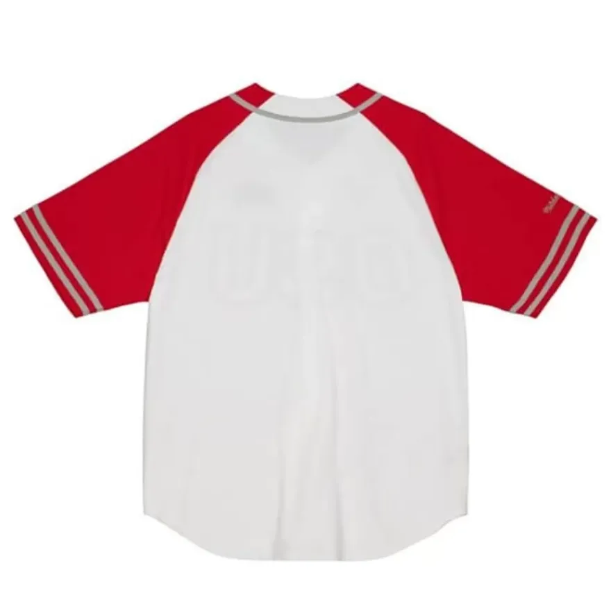 Mitchell & Ness T-Shirts & Tops-Practice Day Button Front Jersey Ohio State