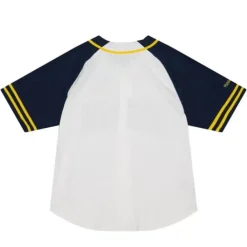 Mitchell & Ness T-Shirts & Tops-Practice Day Button Front Jersey University Of Michigan