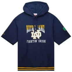 Mitchell & Ness Hoodies & Sweatshirts-Pre-Game Ss Fleece Hoodie University Of Notre Dame