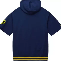 Mitchell & Ness Hoodies & Sweatshirts-Pre-Game Ss Fleece Hoodie University Of Michigan