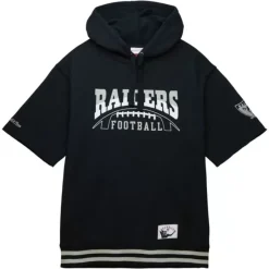 Mitchell & Ness Hoodies & Sweatshirts-Pre-Game Ss Fleece Hoodie Oakland Raiders