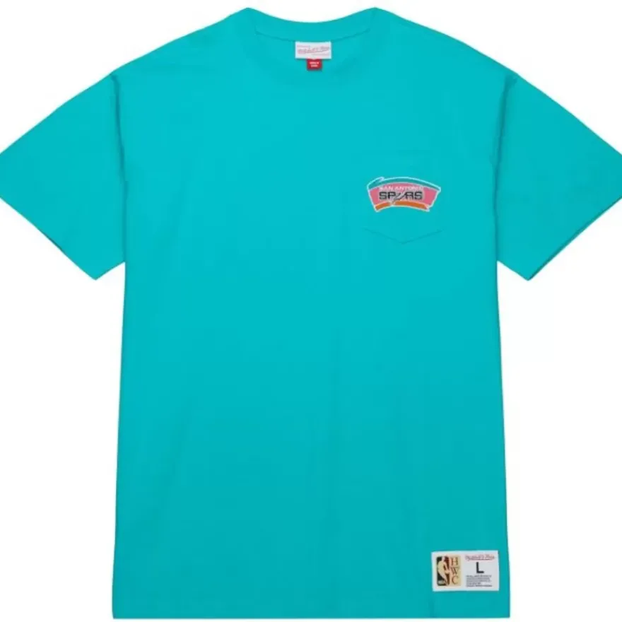 Mitchell & Ness T-Shirts & Tops-Premium Pocket Tee San Antonio Spurs