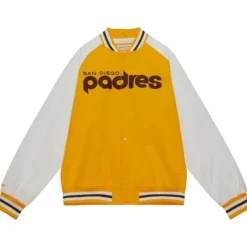 Mitchell & Ness Jackets & Outerwear-Primetime Lightweight Satin Jacket San Diego Padres