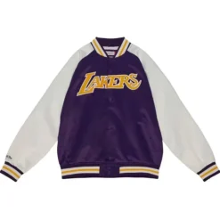 Mitchell & Ness Jackets & Outerwear-Primetime Lightweight Satin Jacket Los Angeles Lakers