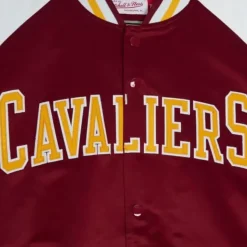 Mitchell & Ness Jackets & Outerwear-Primetime Lightweight Satin Jacket Cleveland Cavaliers