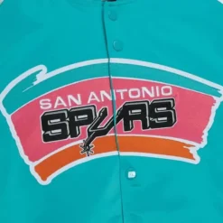 Mitchell & Ness Jackets & Outerwear-Primetime Lightweight Satin Jacket San Antonio Spurs