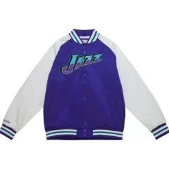 Mitchell & Ness Jackets & Outerwear-Primetime Lw Satin Jacket Utah Jazz