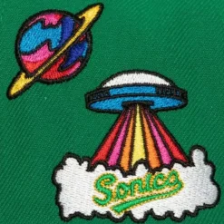 Mitchell & Ness Snapback-Psychedelic Snapback Hwc Seattle Supersonics