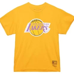 Mitchell & Ness T-Shirts & Tops-Puff Logo Tee Los Angeles Lakers