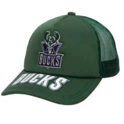 Mitchell & Ness Snapback-Puff The Magic Trucker Snapback Hwc Milwaukee Bucks