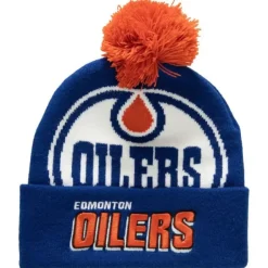 Mitchell & Ness Knit-Punch Out Pom Knit Edmonton Oilers